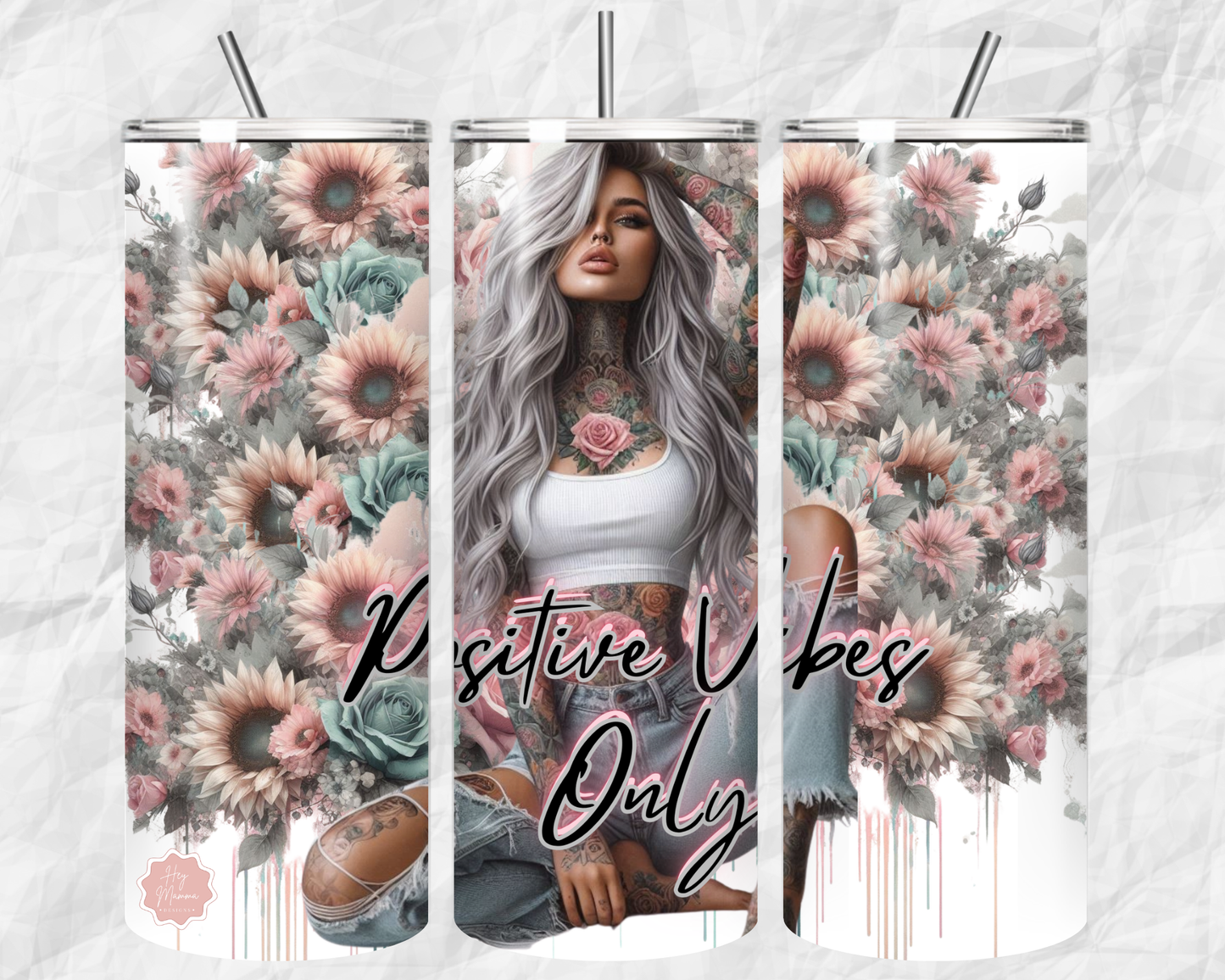 Positive Vibes Only 20oz Insulated Tumbler